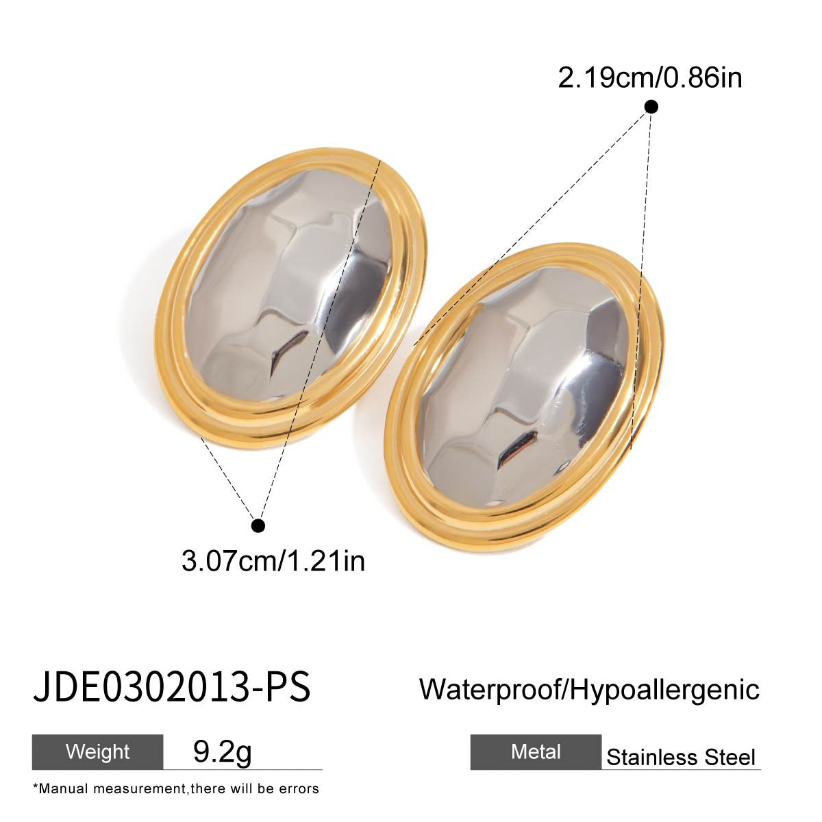 Wholesale  Light Luxury  18K Gold Stainless Steel Earrings