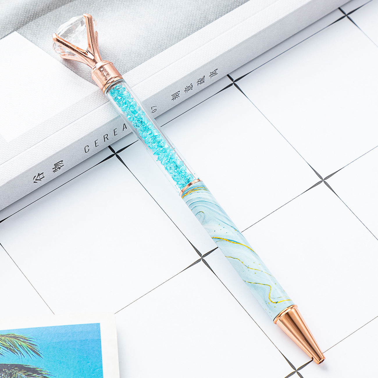 Wholesale Marbled Diamond Crystal Pen