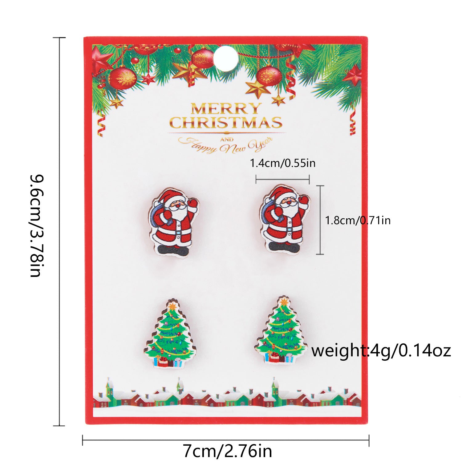 Wholesale Christmas Snowman Snowflake Wood Earrings Set ACC-ES-YingHao001