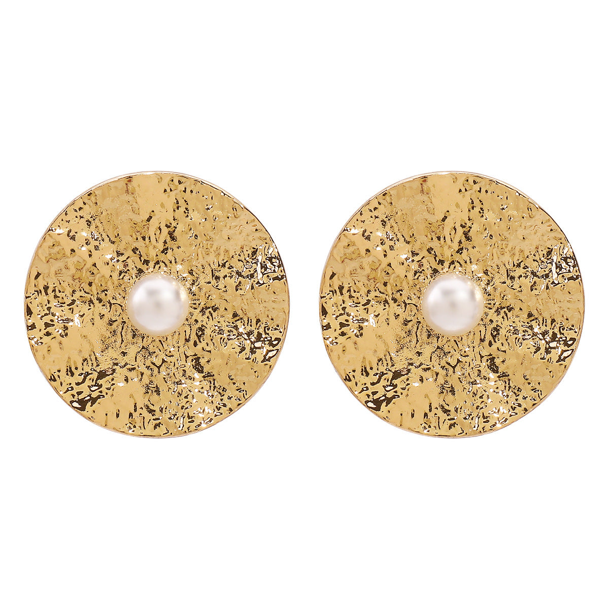 Anello elegante con perla rotonda in metallo retrò all'ingrosso