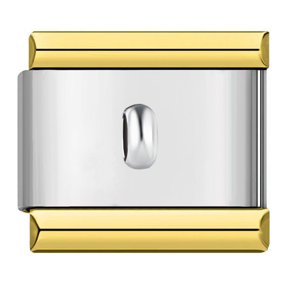 Wholesale Italian Module Bracelet Block Elastic ing Titanium Steel Strap Italian Charm