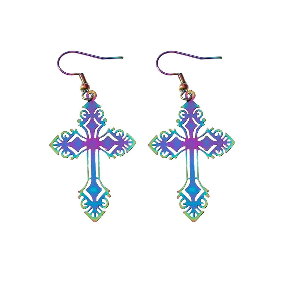 Wholesale Hollow Sun God Colorful Earrings