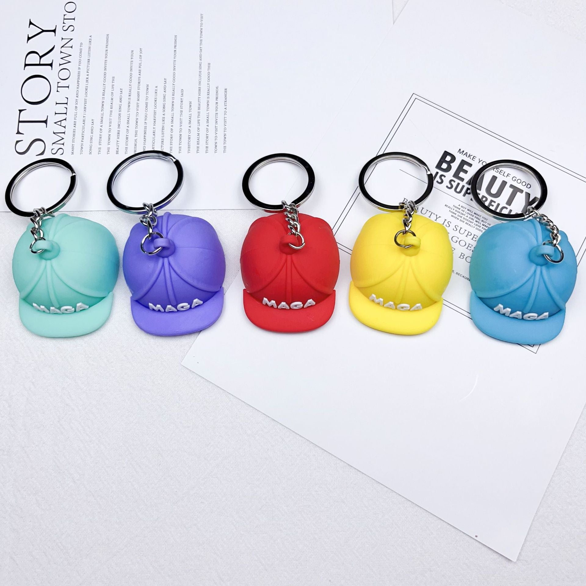 Wholesale silicone cartoon hat keychain
