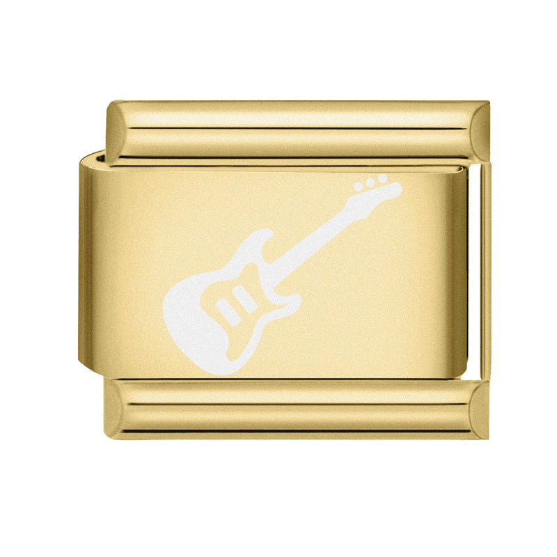 Wholesale 9mm Italian Charm Starter Bracelets DIY square Single Section Creative Stainless Steel Composable Bracelet