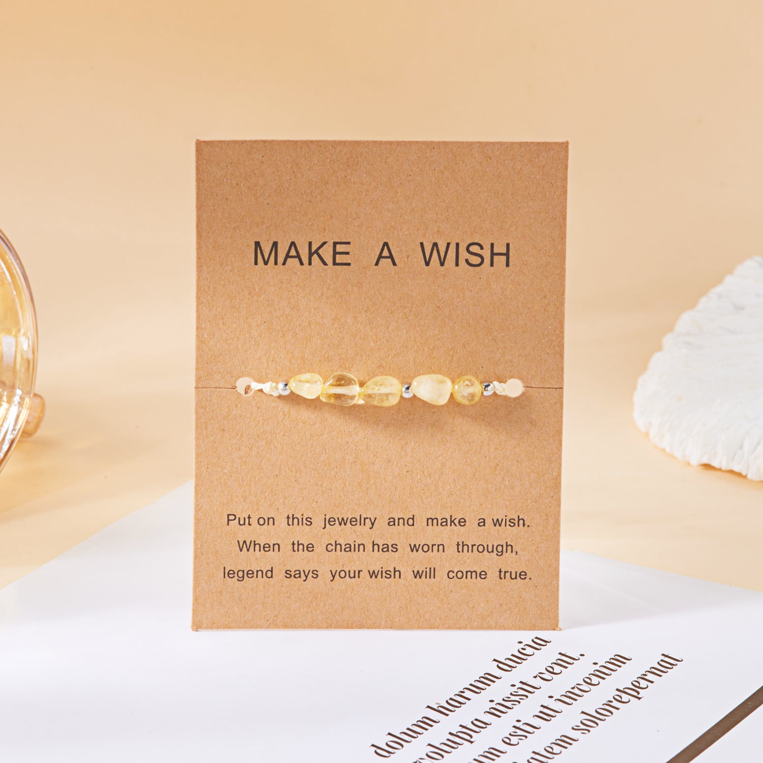 Wholesale Natural Stone Creative Cardboard Pull-out Bracelet