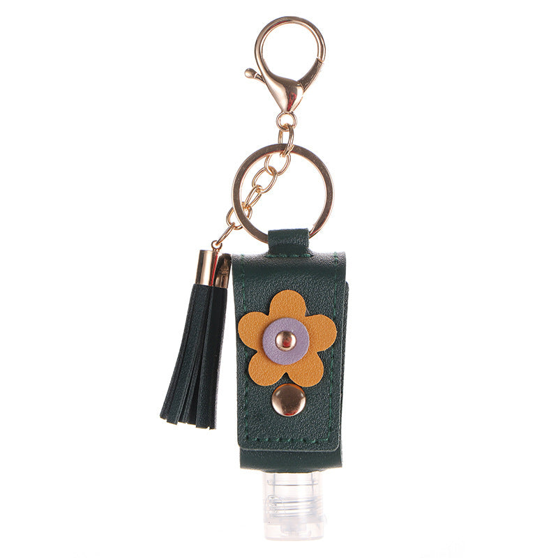 Wholesale Toner sub-bottle vintage leather case portable sub-bottle storage keychain