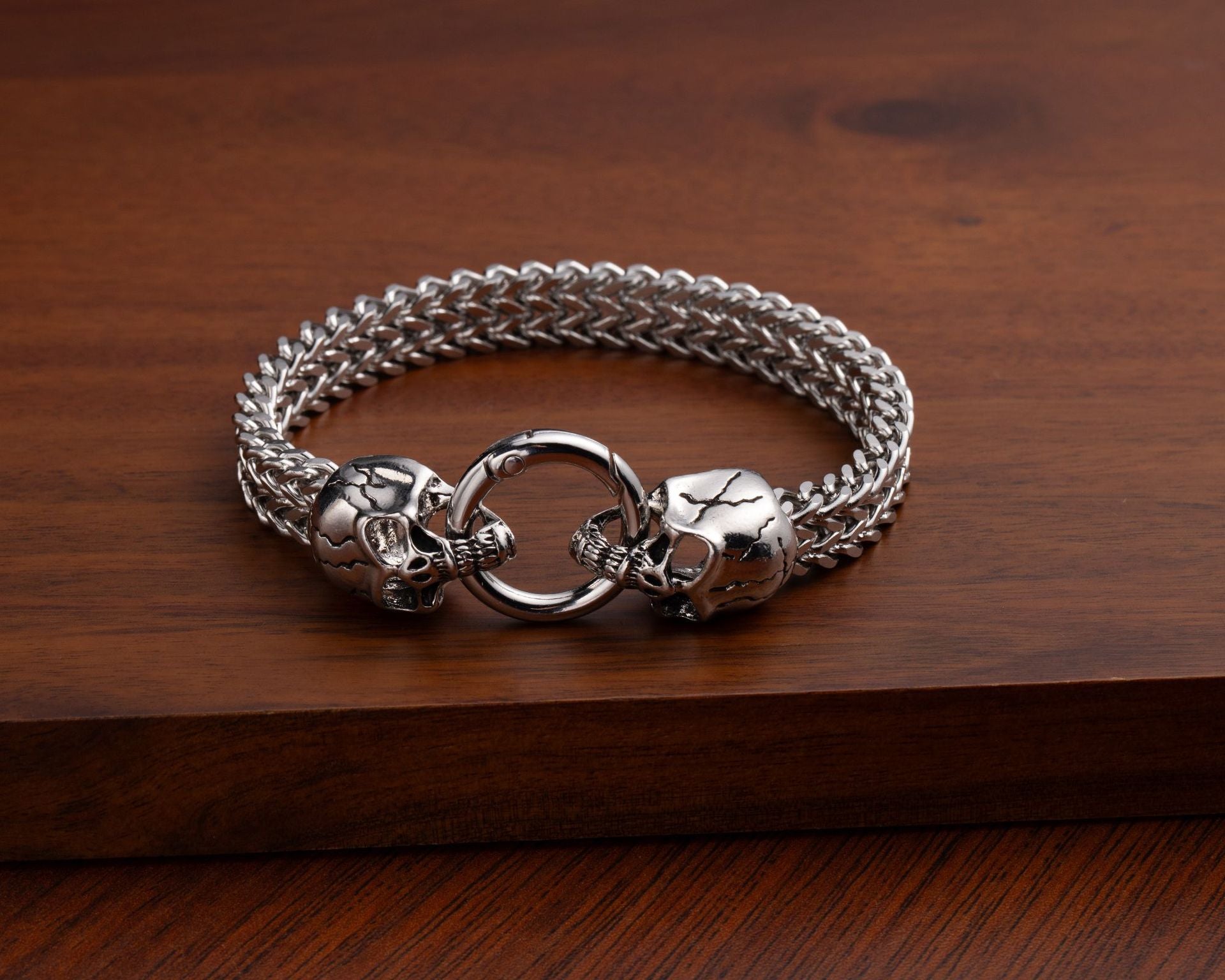 Wholesale Retro Punk Skull Snake Men' s Bracelet Alloy Fashion Accessory Boutique Resale Gift