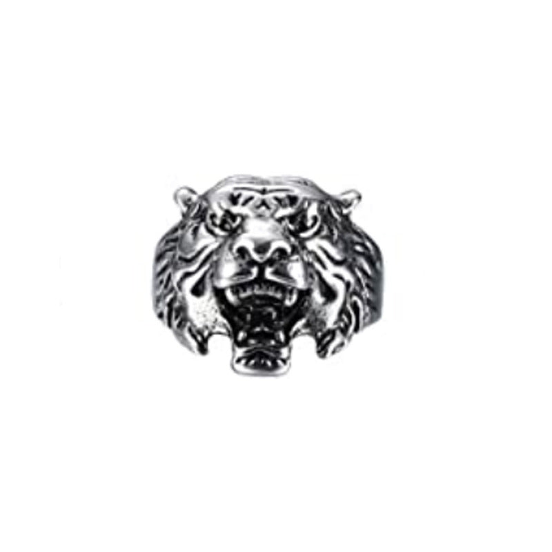 Wholesale Punk Style Men's Lion Head Skull Ring ACC-RS-NaiHong004