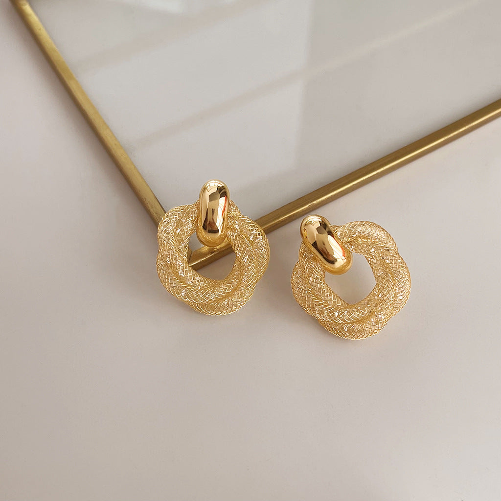 Wholesale vintage oil-dropped medieval style Pearl Earrings