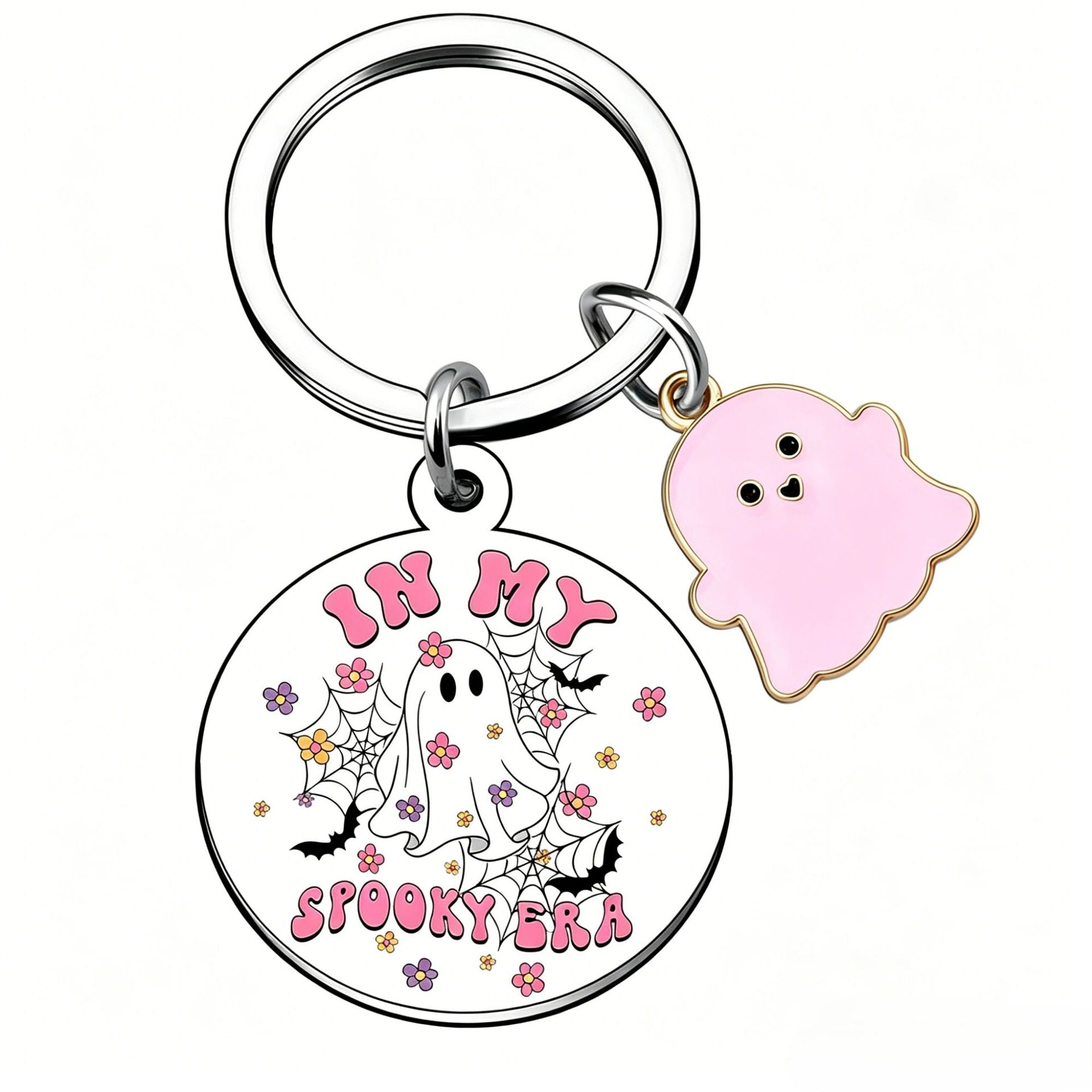 Wholesale  Ghost Pattern Stainless Steel Keychain Decorative Accessory for Party Gifts