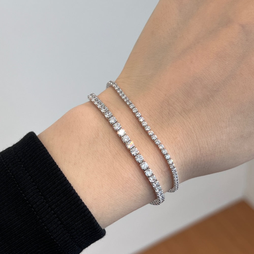 Wholesale Trendy Women S Sterling Silver Zircon Tennis Bracelet Jewelry Accessory For Everyday Wear And Resale
