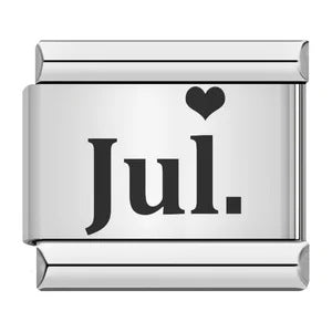 Wholesale Italian Charm Bracelet 9mm DIY Splicing Removable December English Abbreviation Stainless Steel Composable Bracelet