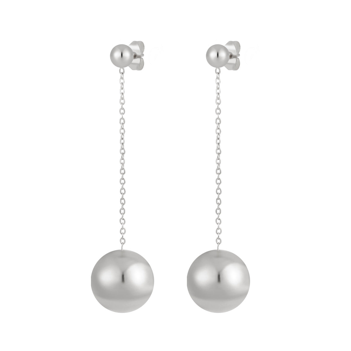 Wholesale  Titanium Steel exaggerated hollow ball earrings