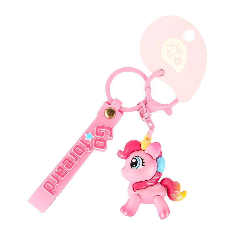 Wholesale Cartoon Pony PVC Soft Keychain ACCVIP-KC-HangLi002