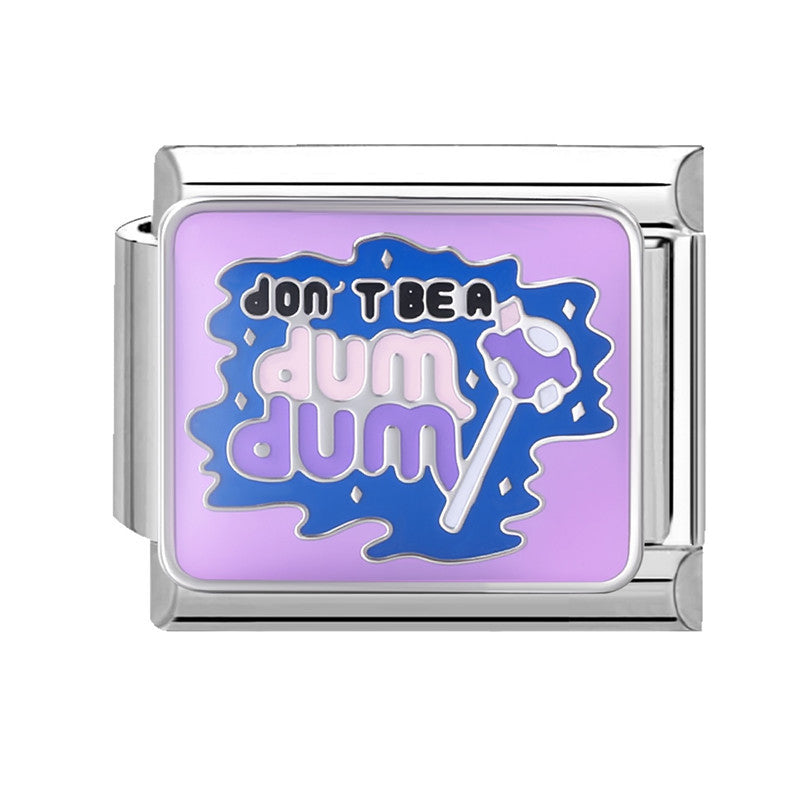 Wholesale Italian Charm Bracelet 9mm DIY Splicing Text Series Stainless Steel Composable Bracelet