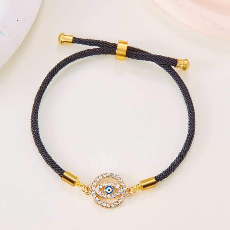 Wholesale Blue Demon Eye Alloy Adjustable Bracelet