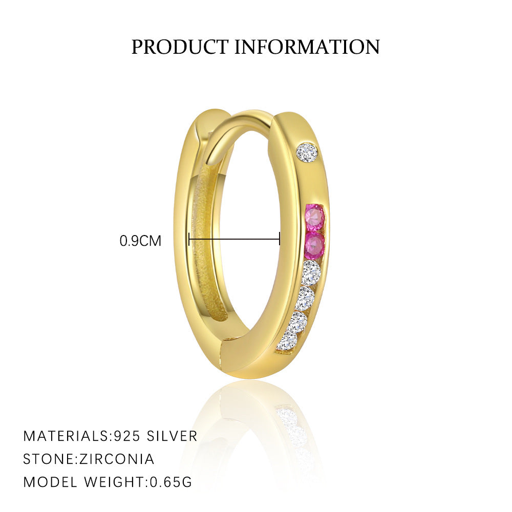 Wholesale S925 sterling silver light luxury diamond cross earrings