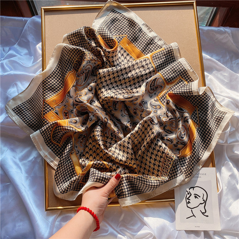 Wholesale Hangzhou Silk Spring Autumn f Women' s Shawl f 70cm Square f Gift Silk