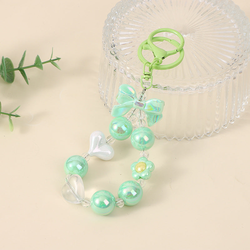 Wholesale Creative Fresh Candy Color Beaded Keychain