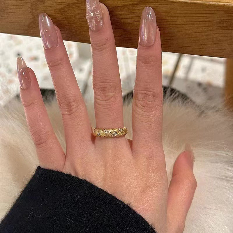 Wholesale  Bow Diamond Ring  Opening Adjustable Ring