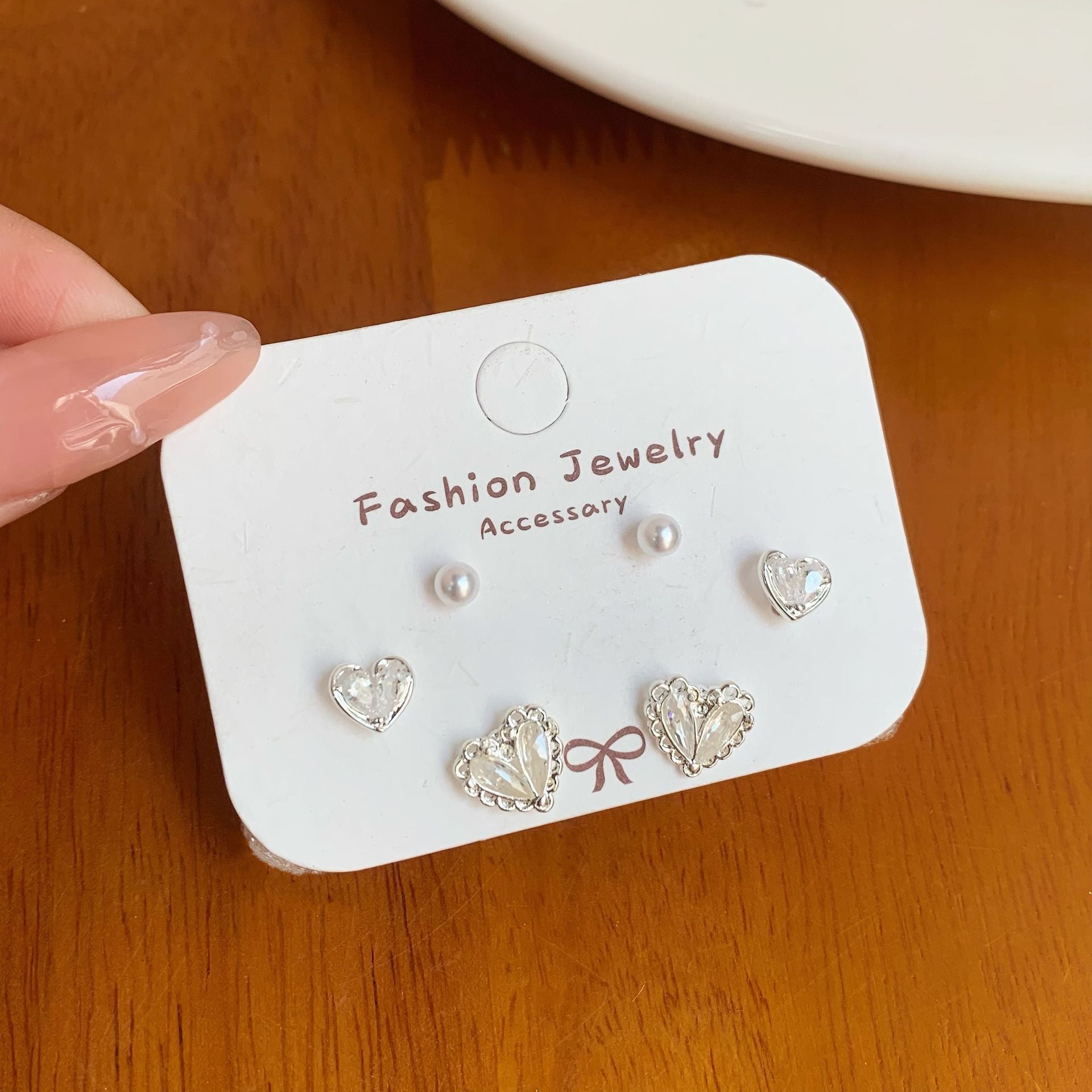 Wholesale Exquisite and Compact Mini Earring Set Silver Needle Earrings Simple Small Earrings