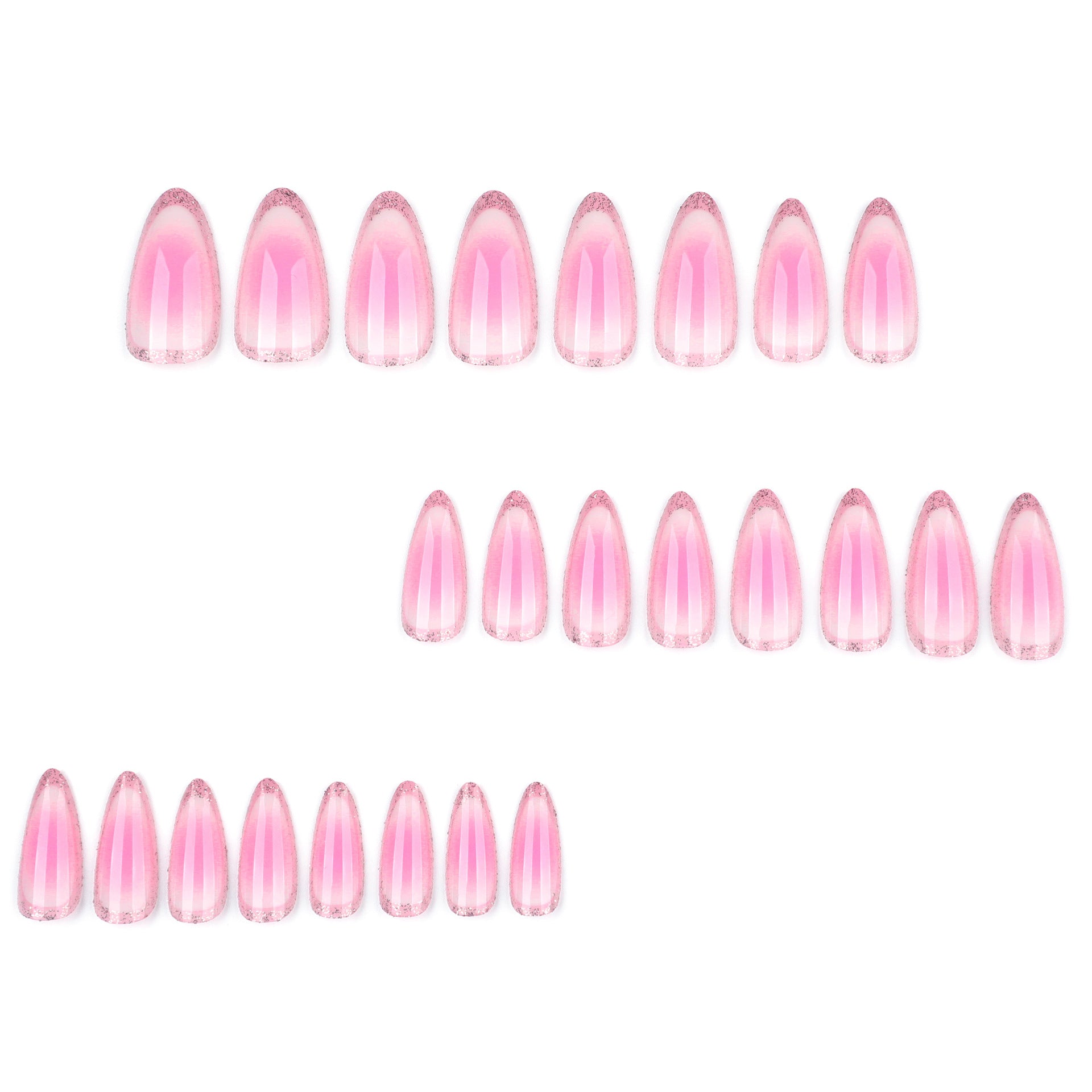 Wholesale 24 Pieces/box Pink Smudge Nails Kits Nail Stickers