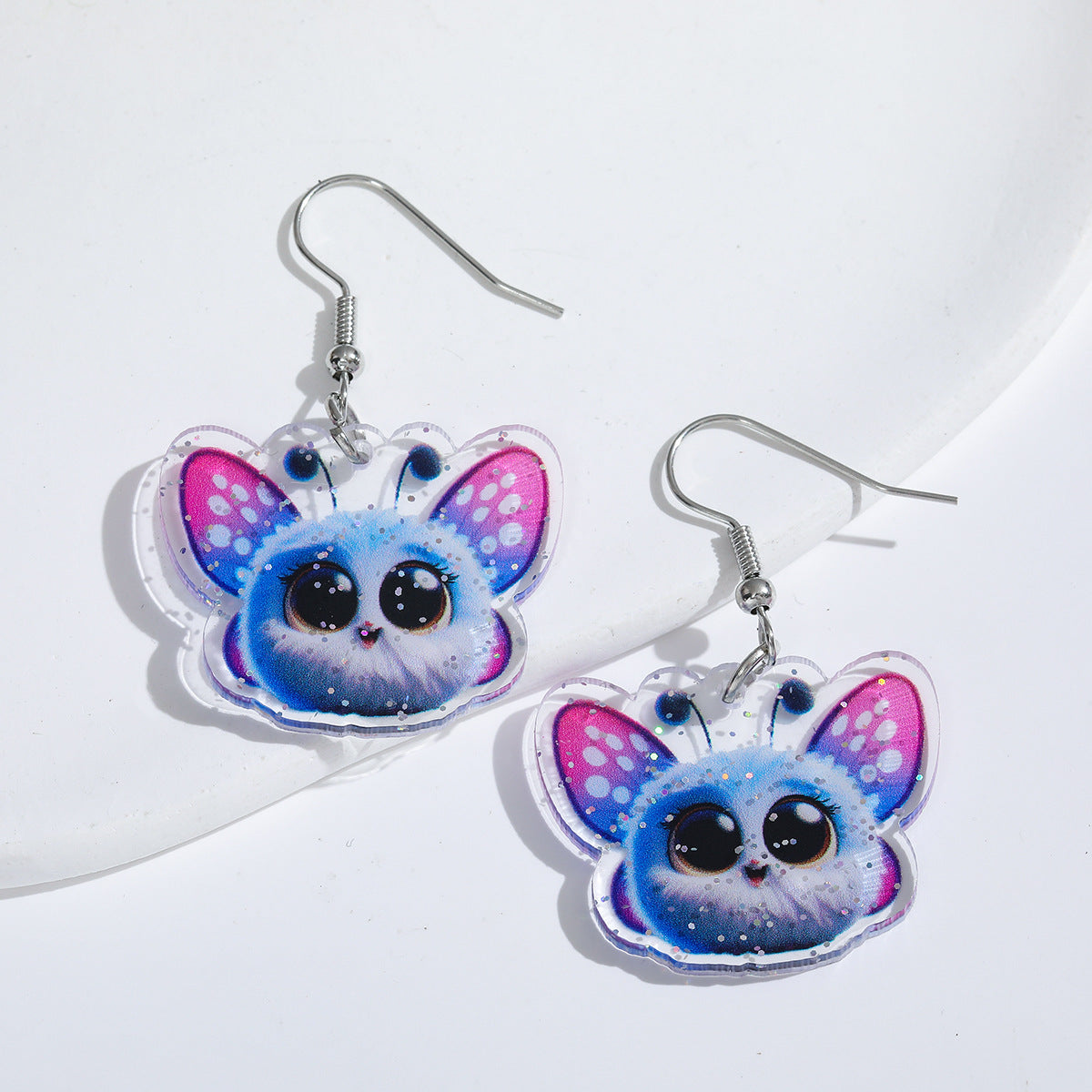 Wholesale Gradient Butterfly Colorful Acrylic Earrings ACC-ES-AnDao040