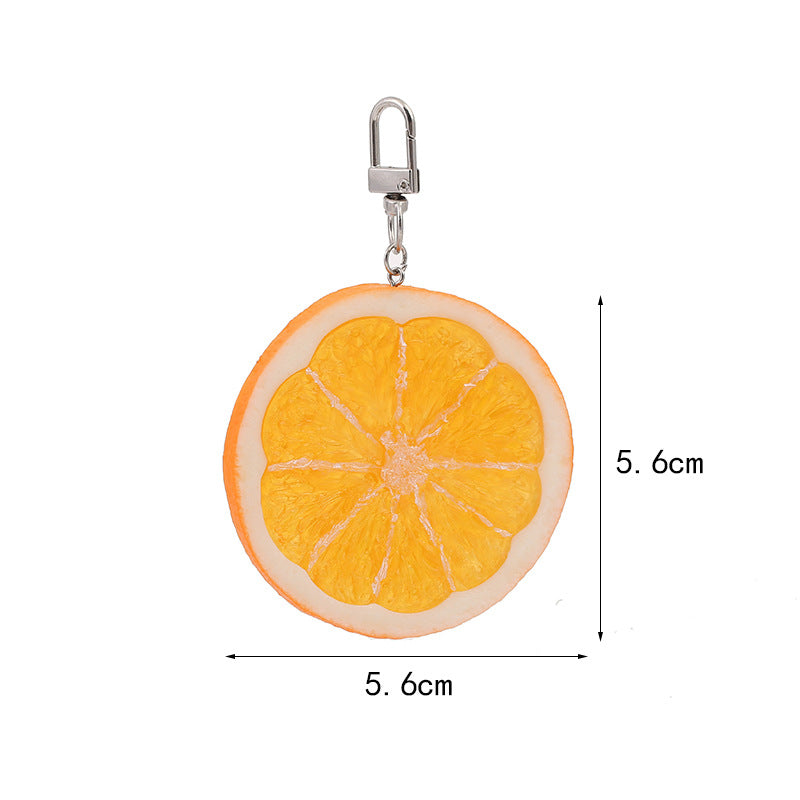 Wholesale  small lemon slice fruit keychain