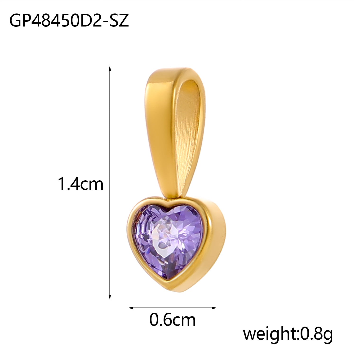 Wholesale DIY Colored Zircon Twelve Birthday Stone Pendant