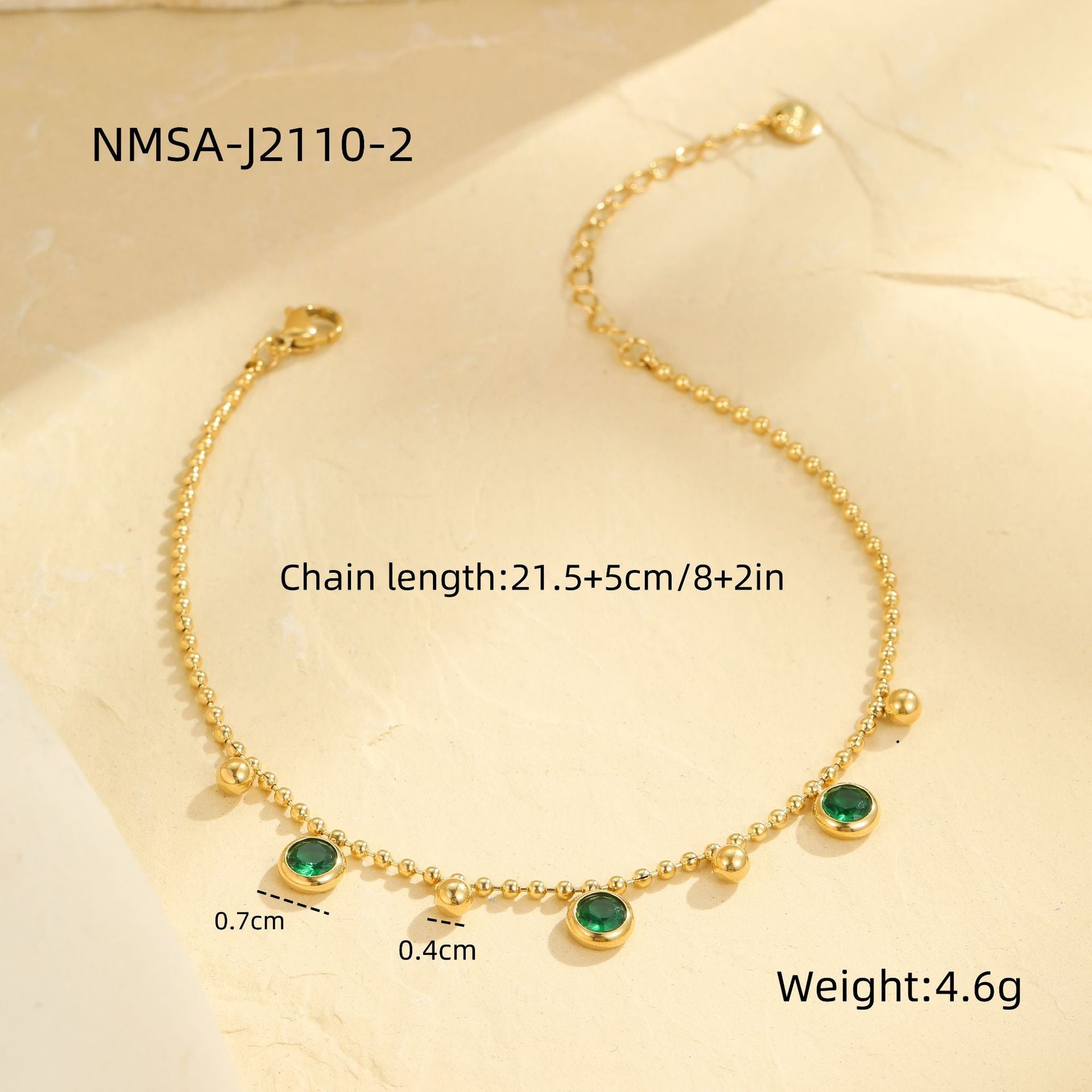 Wholesale tmulti-layer stainless steel anklet