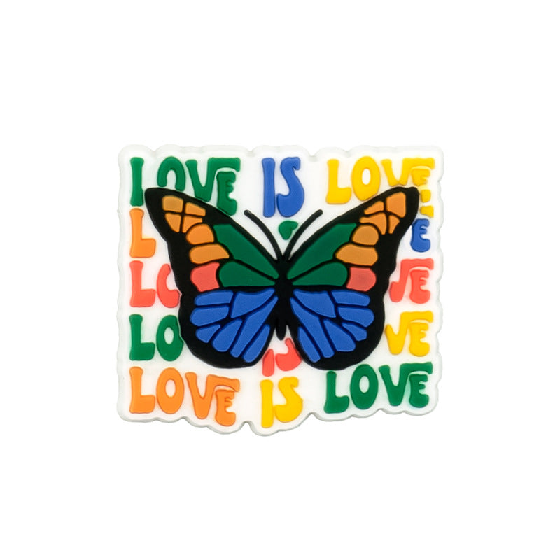 Wholesale 100pcs Random Rainbow Shoes Accessories Shoes Charms