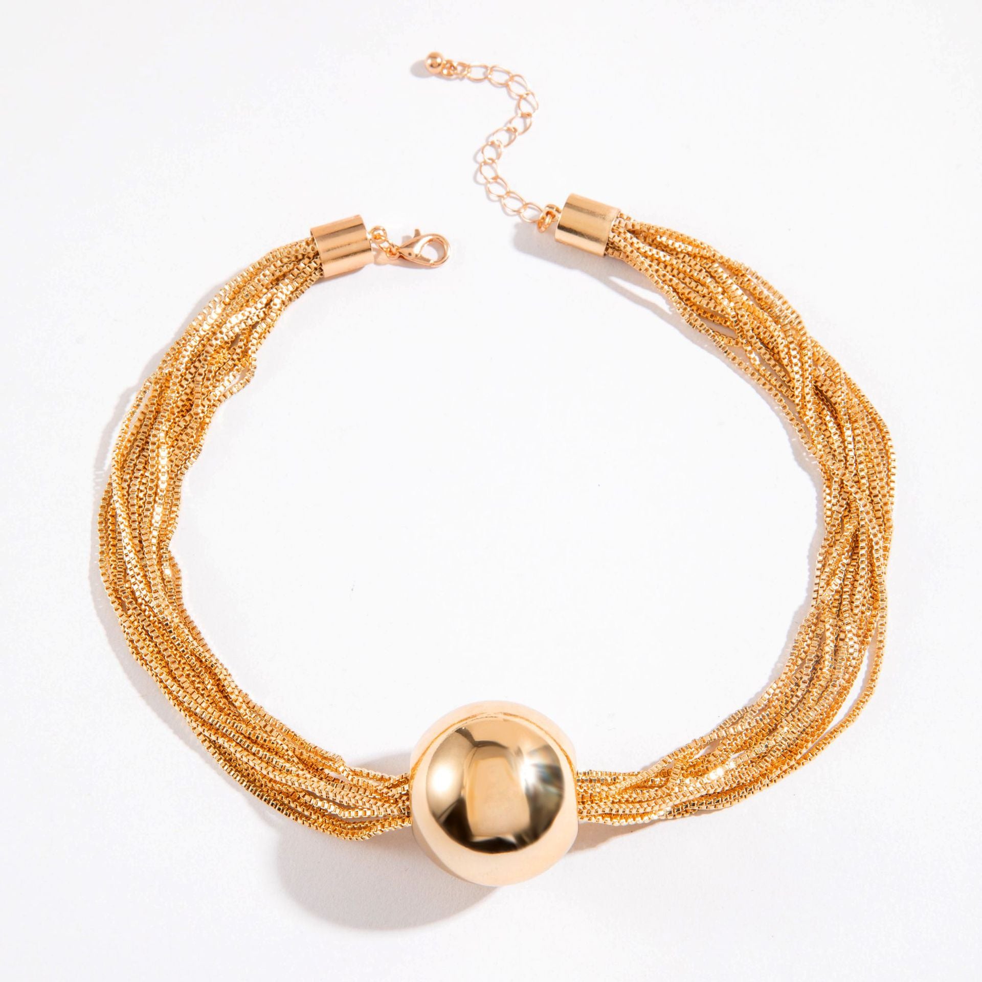 Wholesale  Multi-Layer Chain Clavicle  Round Ball  Necklaces