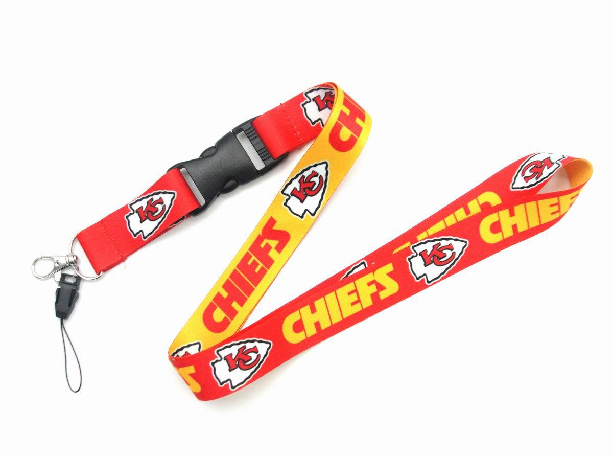 Wholesale Heat transfer football team Lanyard Keychain