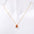 Wholesale Titanium steel pear-shaped water drop zircon 12th birthday stone birthstone necklace