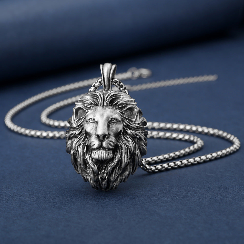 Wholesale Lion Head Men's Pendant Necklace
