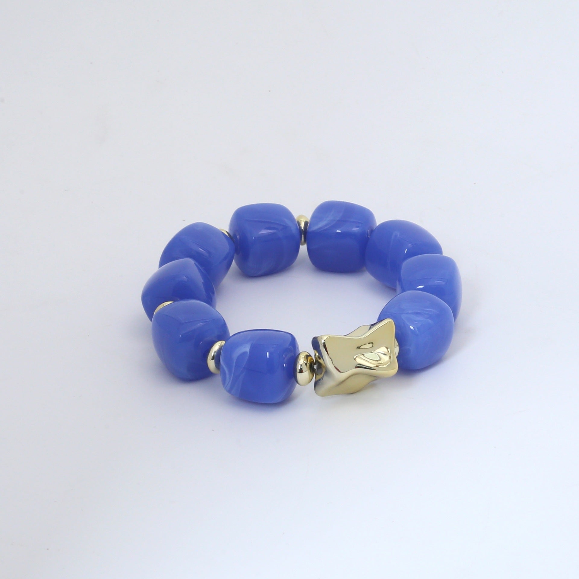 Wholesale Modern Chinese Style Acrylic Beaded Bracelet Colorful Square Candy Beads Women S Fashion Jewelry Gift Everyday