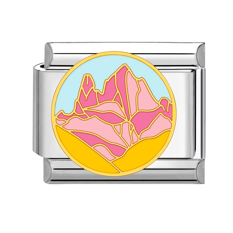 Wholesale Italian Charm Bracelet 9mm DIY Splicing Creative Pattern Stainless Steel Composable Bracelet