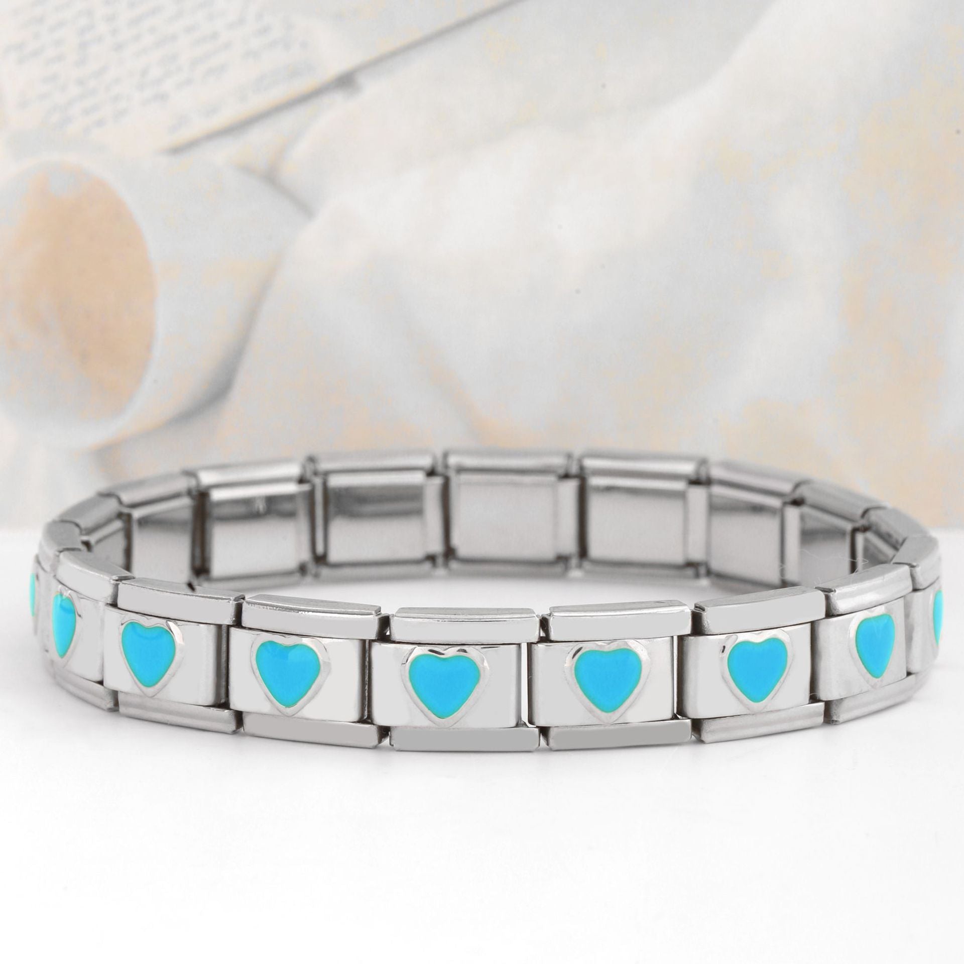 Wholesale Italian Charm Bracelet 9mm DIY Spliced Removable Stainless Steel Love Composable Bracelet ACC-BT-XY017