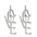 Wholesale Fashionable Elegant Unique Women's Long Love Letter Pendant Earrings