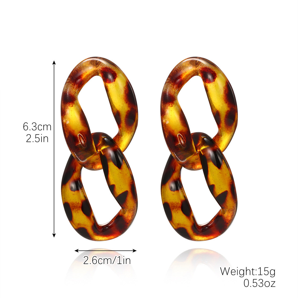 Wholesale  Leopard Slip Necklace Unique Punk Acrylic Chain Necklaces