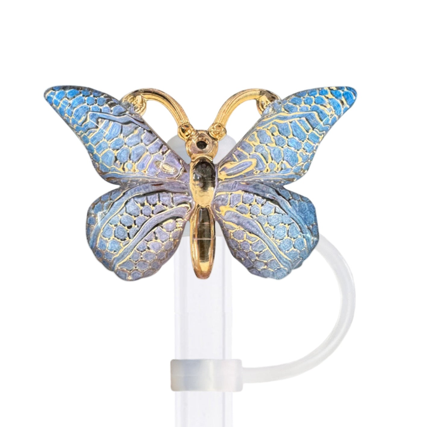 Wholesale 10pcs  Hot stamping gradient butterfly series Straw Cover Straw Tube Cap