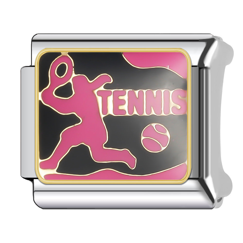 Wholesale Italian Charm Bracelet 9mm DIY Splicing Red Female Series Stainless Steel Composable Bracelet