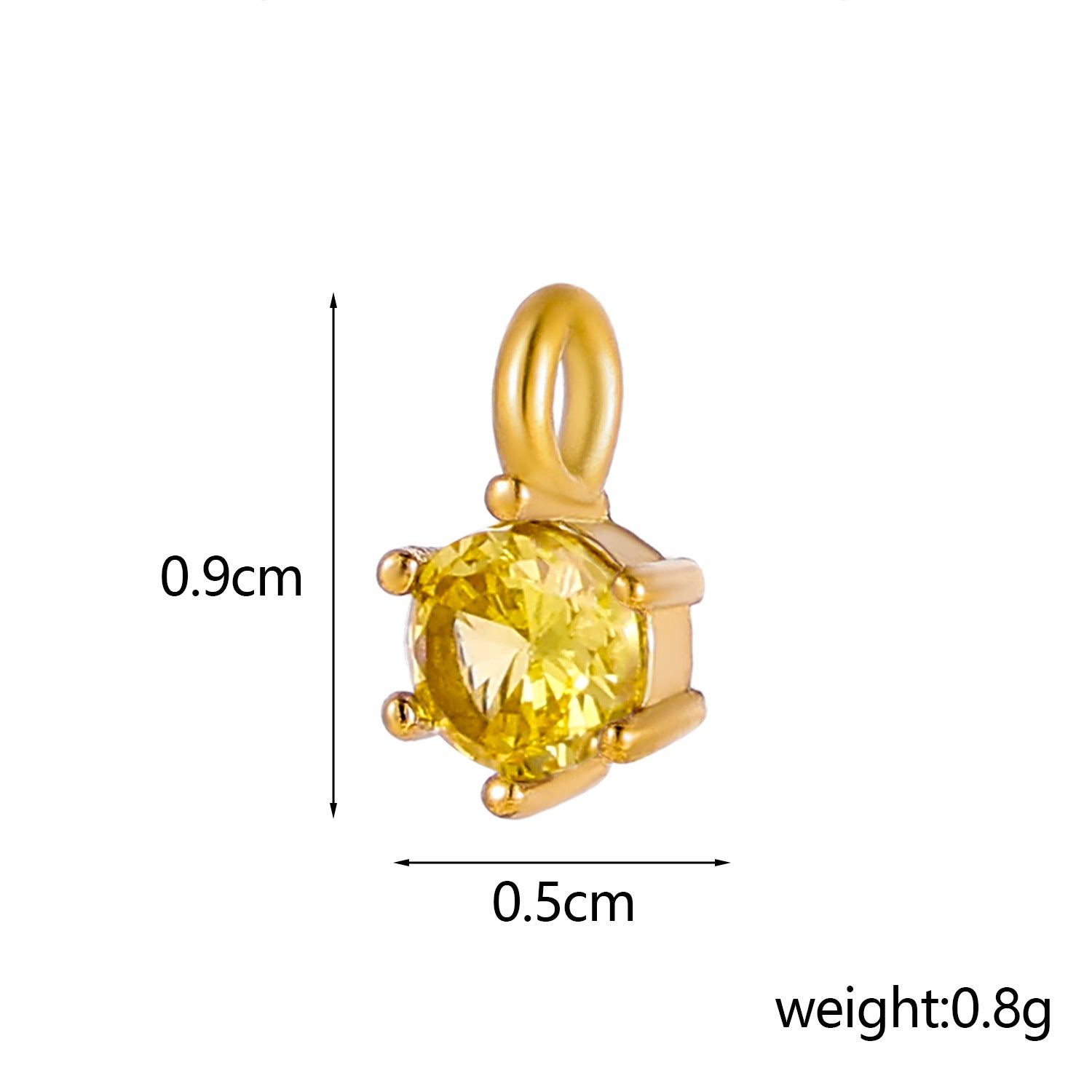 Wholesale DIY jewelry accessories stainless steel zircon claw support round water drop zircon pendant