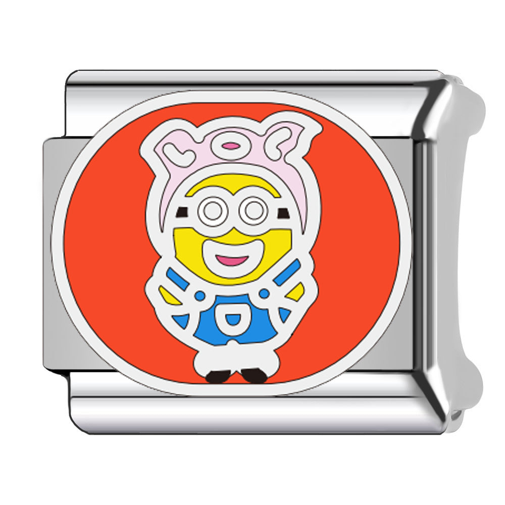 Wholesale Italian Charm Bracelet 9mm DIY  cartoon zodiac Minions elastic Creative Stainless Steel Composable Bracelet