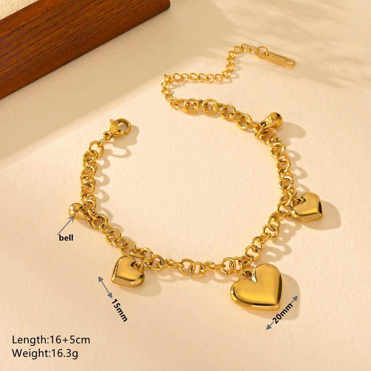 Wholesale Titanium Steel Heart Valentine's Day Bracelet