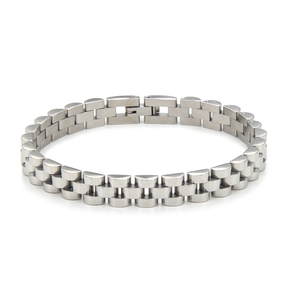 Wholesale 15MM Stainless Steel Men's Titanium Steel Bracelet Adjustable Bracelet ACC-BT-Qiaoa001
