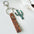 Wholesale 2pcs/pack leather keychain  brown leather keychains