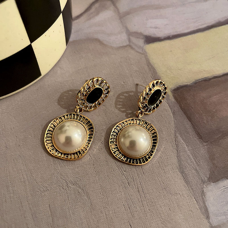 Wholesale Geometric Tassel Pearl Earrings  ACC-ES-KJ015