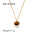 Wholesale  stainless steel 18K gold plated pendant inlaid natural Tiger Eye stone necklace