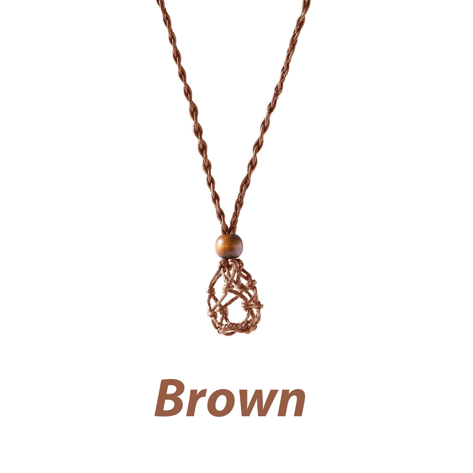 Wholesale Natural Stone Crystal Mesh Necklace Adjustable Braided Necklace ACC-NE-XingYue002